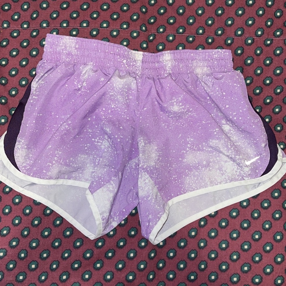 Purple multi colored Nike wind shorts